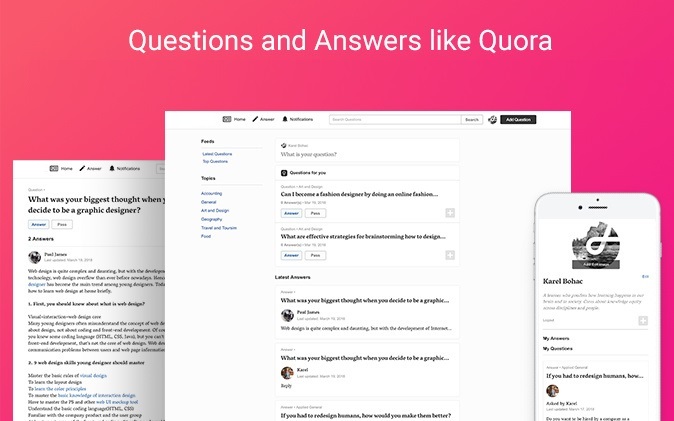 Qwestions - Questions and answers platform like Quora