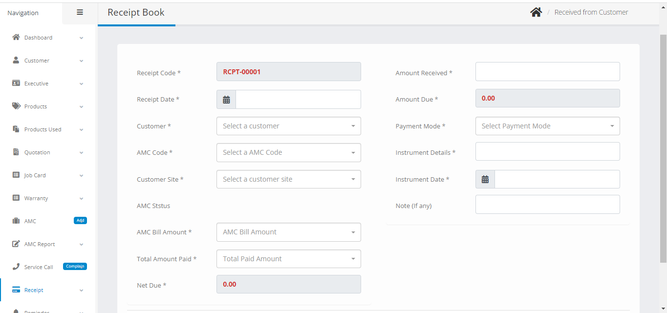 Tunato - AMC and Customer Service Call/Complaint Management Application - Image 3