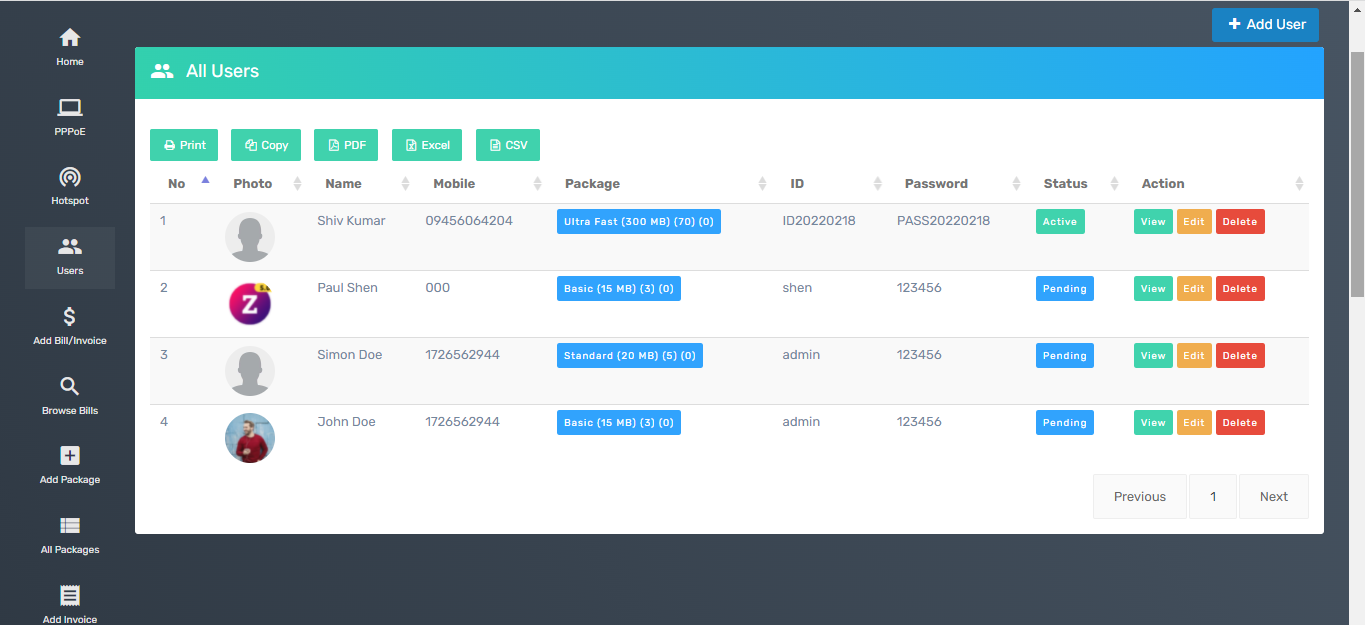 Viziweb - ISP Management System - Image 2